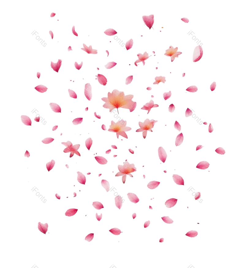 元素图片,卡通元素,粉红色的花PNG,白色背景免抠素材